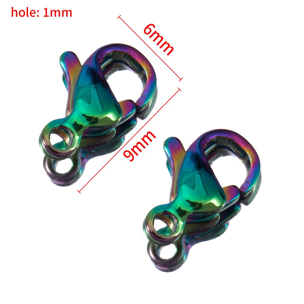 20pcs 100pcs 9-15mm Multi Color Lobster Clasps Stainless Steel Claw Chain Connectors for Bracelets Necklaces DIY Jewelry Making