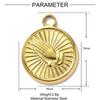 5pcs/Lot Fashion Sun Round Necklace Pendants Stainless Steel Love Heart DIY bracelet Charms Women's Star Moon Jewelry