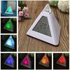 7 Colors Colorful Pyramid LCD Alarm Clock Night Light Thermometer Digital Wall Clock Calendar Timer Digital Led Alarm Clocks