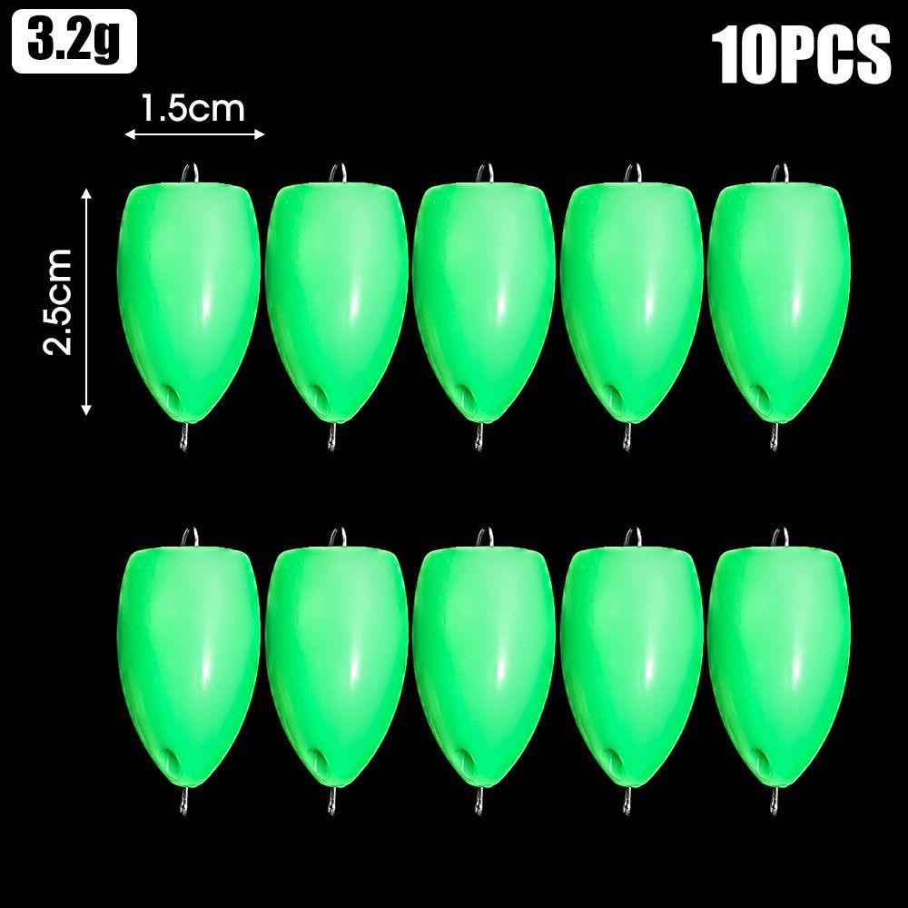 

10Pcs 3.2g/7.5g New Silicone Fly Fishing Lure Sinking-down Fishing Tools Casting Aids Transparent Buoy
