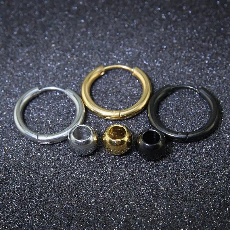 2 Stück Punk Runde Ohrclip Helix Creolen für Damen Herren Kleine Creolen Dünn Kreis Ohr Schnalle Ohr Ring Tragus Nasenringe Oreja