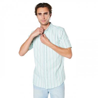 Men's Stripe Oxford Short-Sleeved Shirt