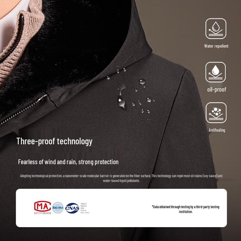 Antonio Men's Warm Hooded Coat with Removable Liner