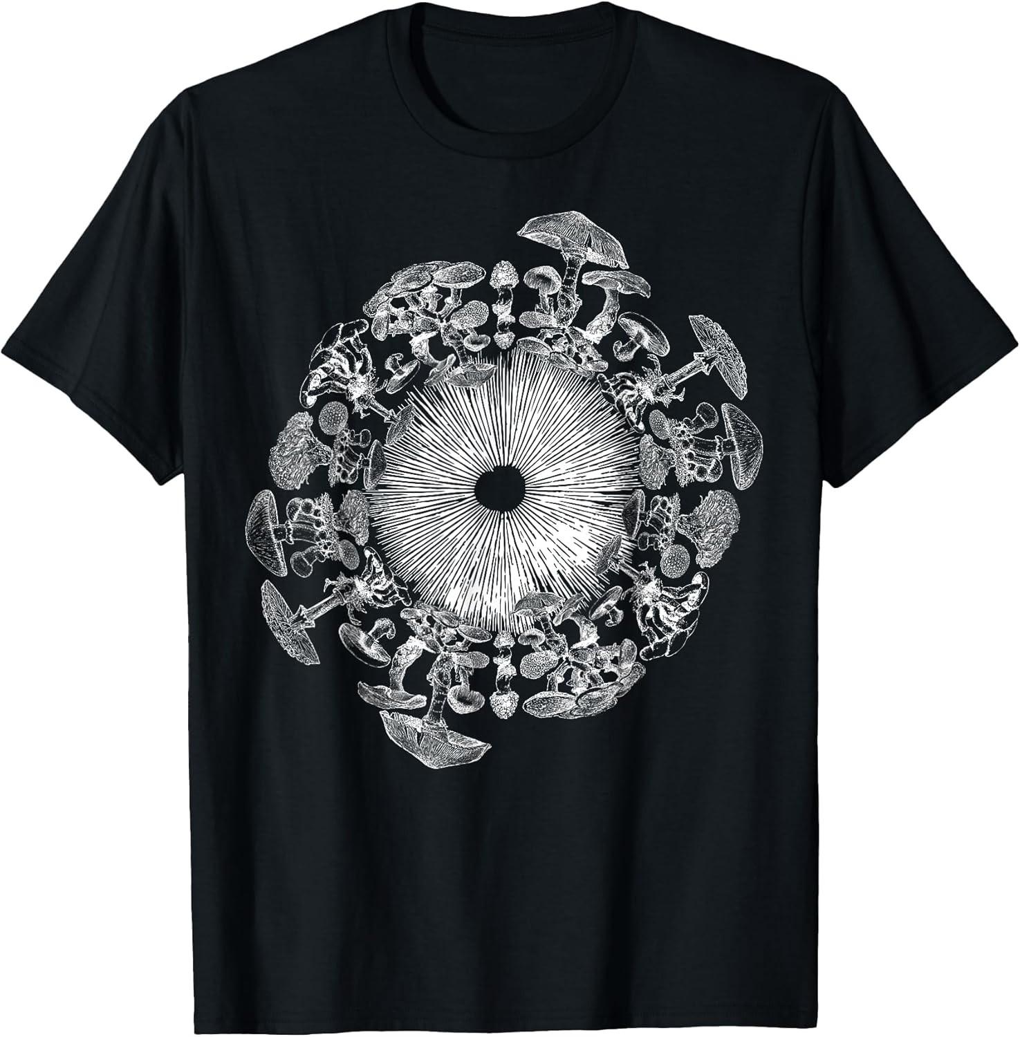 Mushroom Iris: Mycology Nerd Foraging Spore Print Funny Cotton Tee - MADE IN USA XXXL