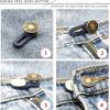10 Pcs Retractable Buttons For Men Or Women,No Sewing Pants Waist Expander For Jeans Collars Cuffs(10 Styles)