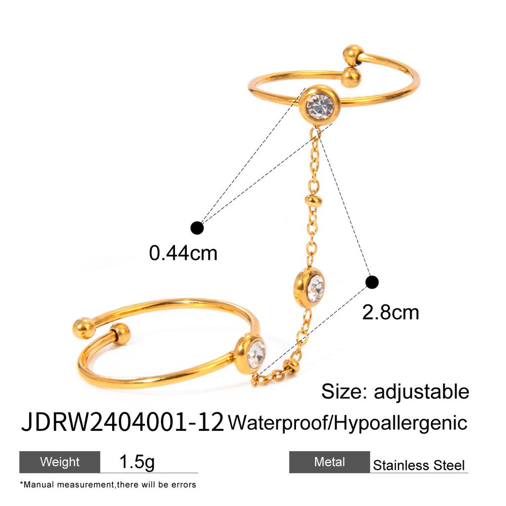 JYL TS Bracelet  Finger-connected Ring Design Unites Hearts & Luck