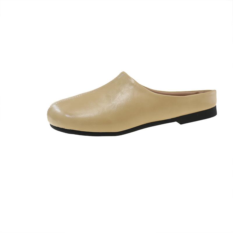 Wear the New Lazy Loafer Single Shoes Women's Shoes 2025 New Autumn One-pedal Bag Head and Half Slippers