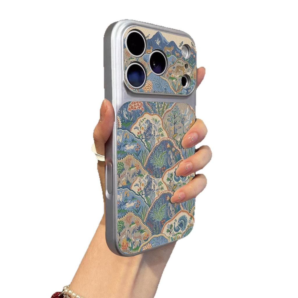 Retro Animal for iPhone17promax Mobile Phone Case Apple 16pro New 15pro Niche 14 Leather Pattern