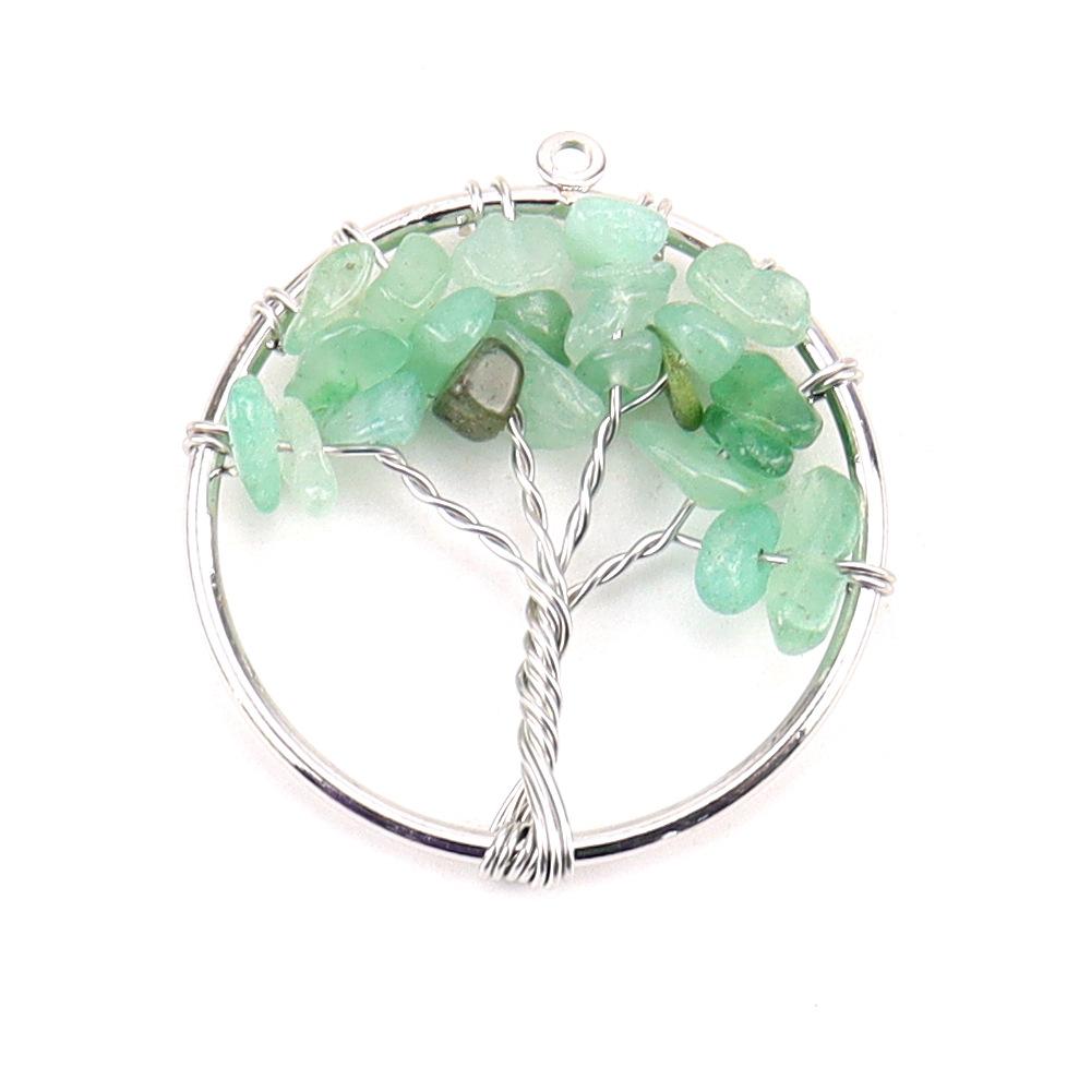 3Cm Tree Of Life Pendant Natural Crystal Gravel Fortune Tree Necklace Accessories N114