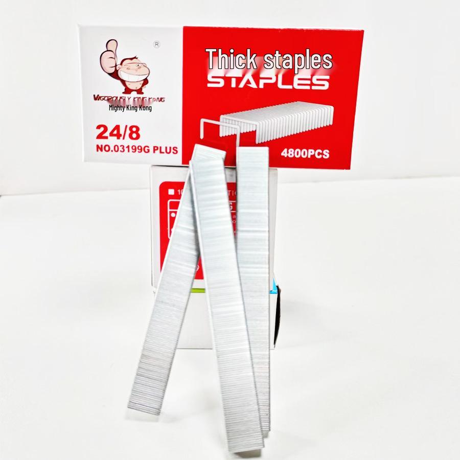 Mighty King PLUS Heavy Duty Automatic Stapler with No. 12 Extra Long 24/8 Staples (Model 03199G)