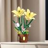 Flower Bouquet Lily Potted Plant Building Blocks Decor Bricks Set Toys For Children Kids Gift