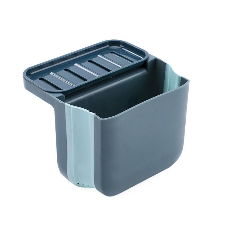 Kitchen Sink Strainer Drain Rack Hanging Foldable Drainer Basket Soap Sponge Holder With Suction Cup