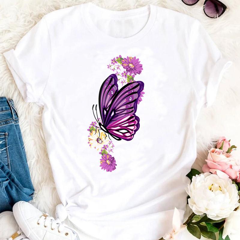 Top Lady Print Tee T-Shirt 