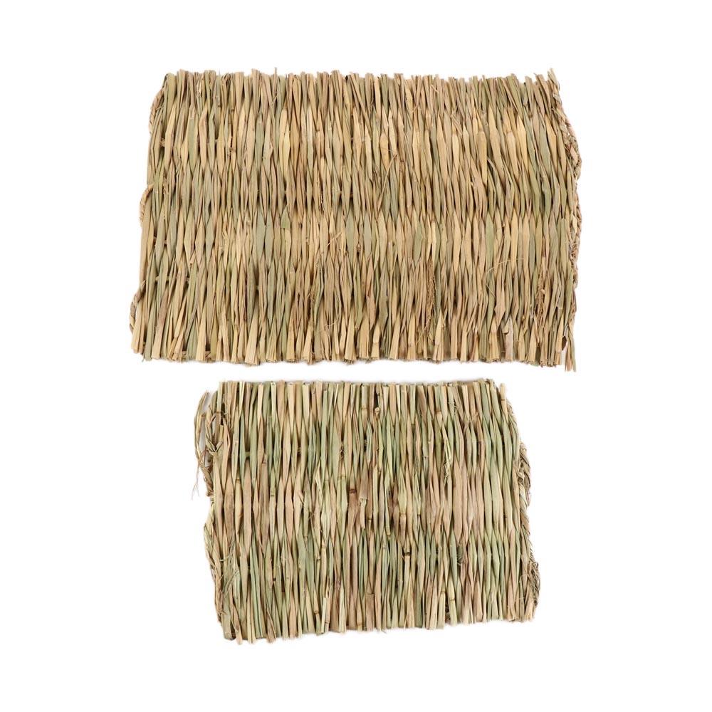 For Small Animal Bunny Woven Rabbit Grass Chew Mat Grass Mat Hamster Sleeping Bed Pet Cage Pad