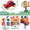 Bueno-Pack de 36 Coches de Madera para Manualidades DIY Coches de Madera sin Terminar para Pintar Coches de Madera para Manualidades para Actividades en Casa Proyectos de Manualidades Familiares