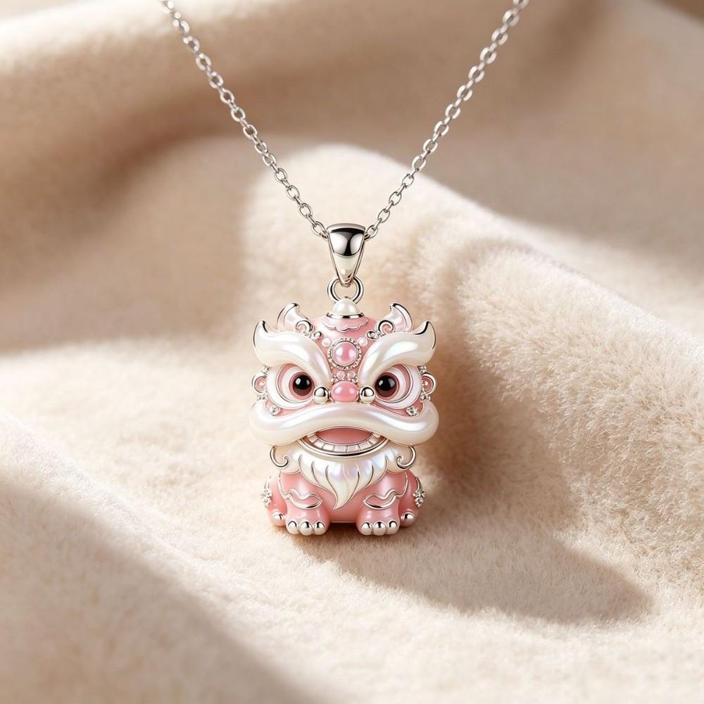 Exquisite Nine-tailed Vixen Pendant Deer Chinese Lion Clavicle Chain Daily Wear