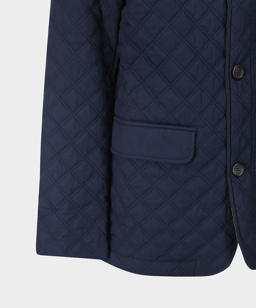 Brooks Brothers Diamond Quilted Blazer (Navy) (Bbojmm4827Qef)