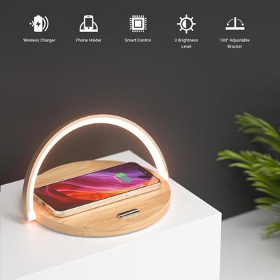 15W Bezdrátová nabíječka Ložnice Malé noční světlo se světlem Držák na telefon Vhodné pro IPhone 13 12 11 XS XR X 8 Rychlé nabíjení