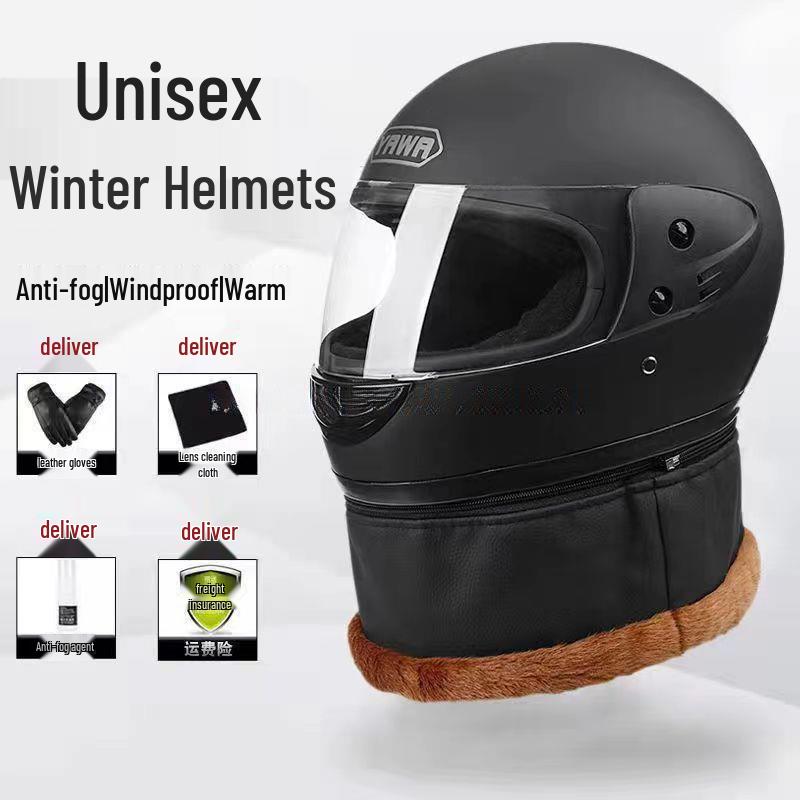 All-Season Anti-Fog Full-Face Helmet: Warm, Safe Riding for Men & Women