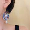 Exquisite Vintage Earrings Flower Chinese Style Earrings Retro Cloisonne Drop Earrings  Hanfu