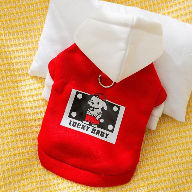 Pet Dog Cat Warm Fleece Outfit With 3D Ears Winter Coat Small Pets