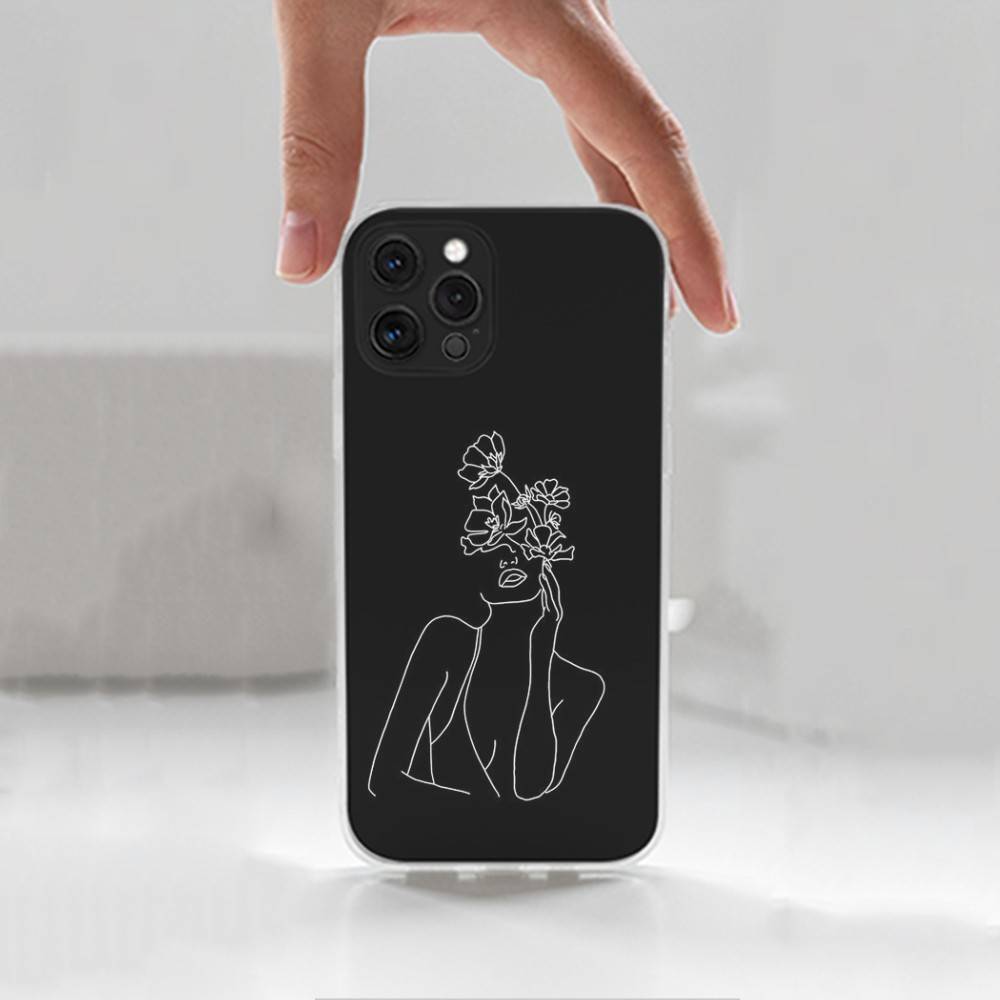 Art Sexy Body Woman Case For iPhone 15,11,12,13,16,14,17,Pro,Max,Plus,SE,Mini,X,XS,XR, Transparent Soft Silicone