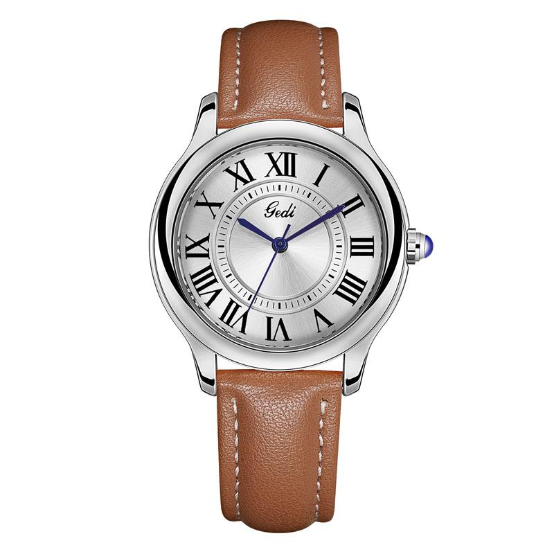 European Retro Women'S Watch Roman Temperament Versatile Belt Watch Light Luxury Niche High-End Quartz Watch