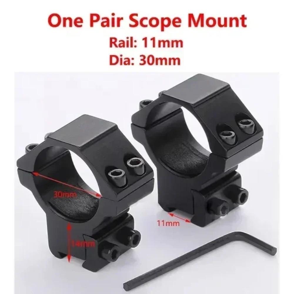 25.4/30mm Rifle Scope Mounting Ring Flashlight Dovetail Picatinny Rail Base Fixed Aluminium Stop Pin Hunting