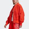 Adidas Solid Color Zipper Long Sleeve Jacket Women Jackets Orange H59970