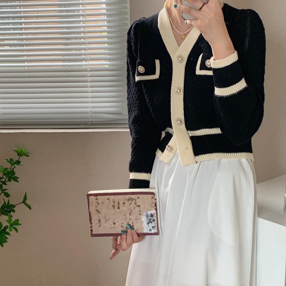 WTEMPO Long Sleeve Knitwear Coats Buttons Knitted V-neck Cardigans Women's Autumn Winter Solid Color Casual Sweaters