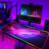 RGB-Mauspad Cooles ROG-Mauspad Gamer-Tastaturmatte LED-Computer-Mauspad Tastaturzubehör Gaming-Schreibtischmatte Mausteppich XXL
