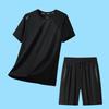 Men's Quick-Drying Ice Silk Sports Set: Short Sleeve T-shirt and Shorts