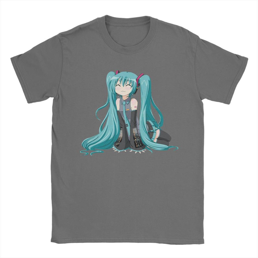 Hatsunes Mikus Manga TShirt Men Women Anime Awesome Pure Cotton Tee Shirt Round Neck Short Sleeve T Shirt Plus Size Tops