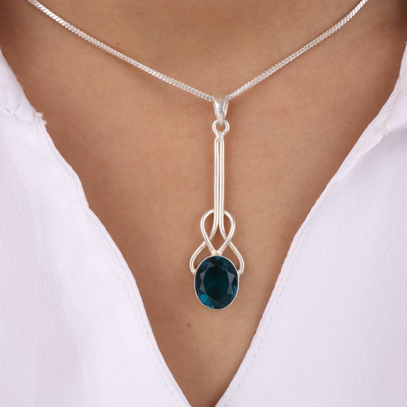 

Apatite Gemstone 925 Sterling Silver Jewelry Handmade Pendant 1.79 For Gift PP-60-11