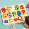 3D Colorful Alphabet Number Puzzle Montessori Wooden Puzzles Matching Games Early Education Toys Mathematics Shape Cognition