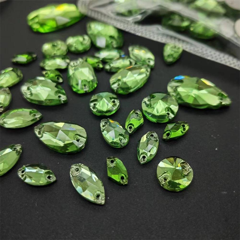 Red Resin Shiny Glass Rhinestone Stickers: Mixed Style Sewing Accents for Dancewear