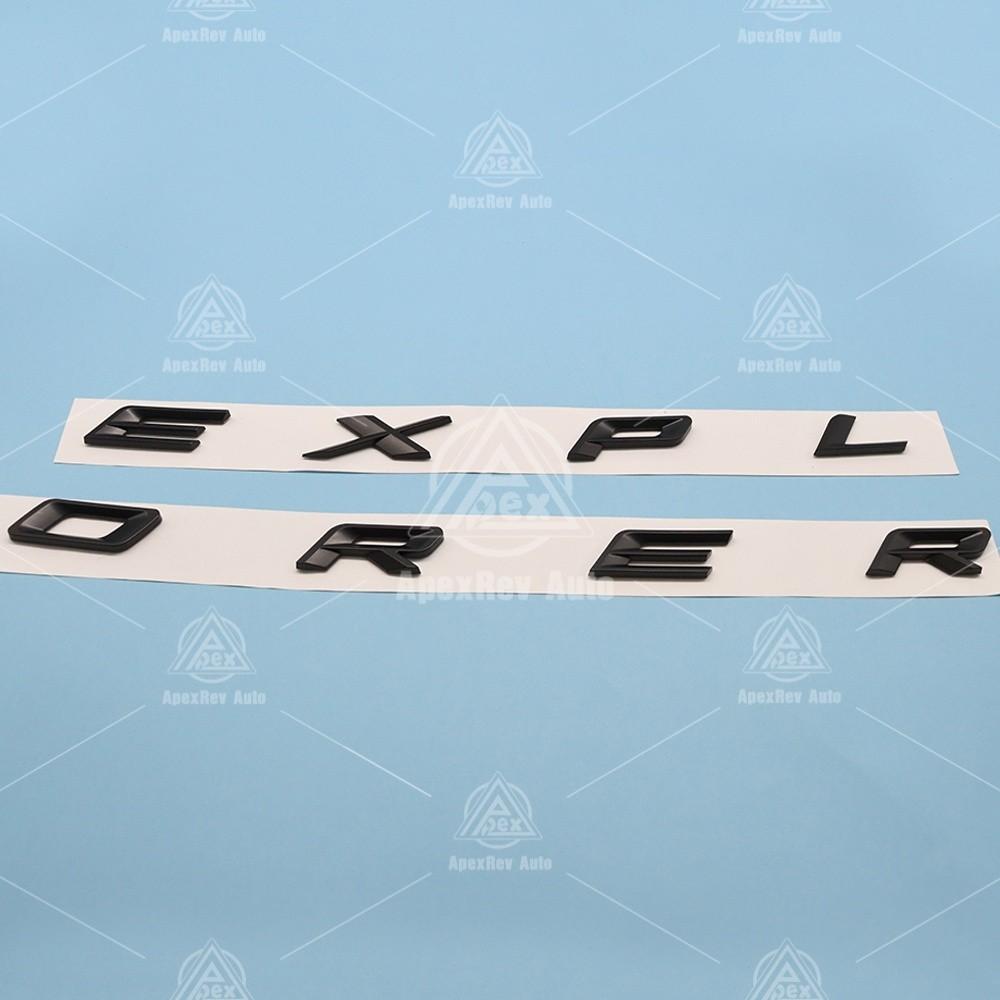 3D Gloss Black Front Hood Letters For Explorer Sport Emblems -2024 Modified