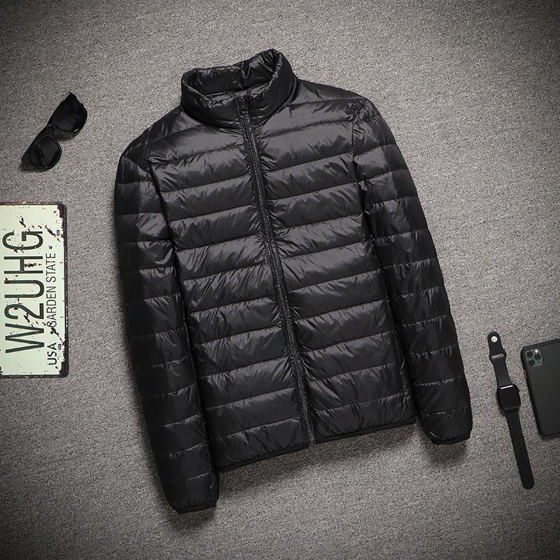 Men's Ultra-Thin Lightweight Down Cotton Jacket, Large Size, Cold-Proof, Short, Off-Season Clearance