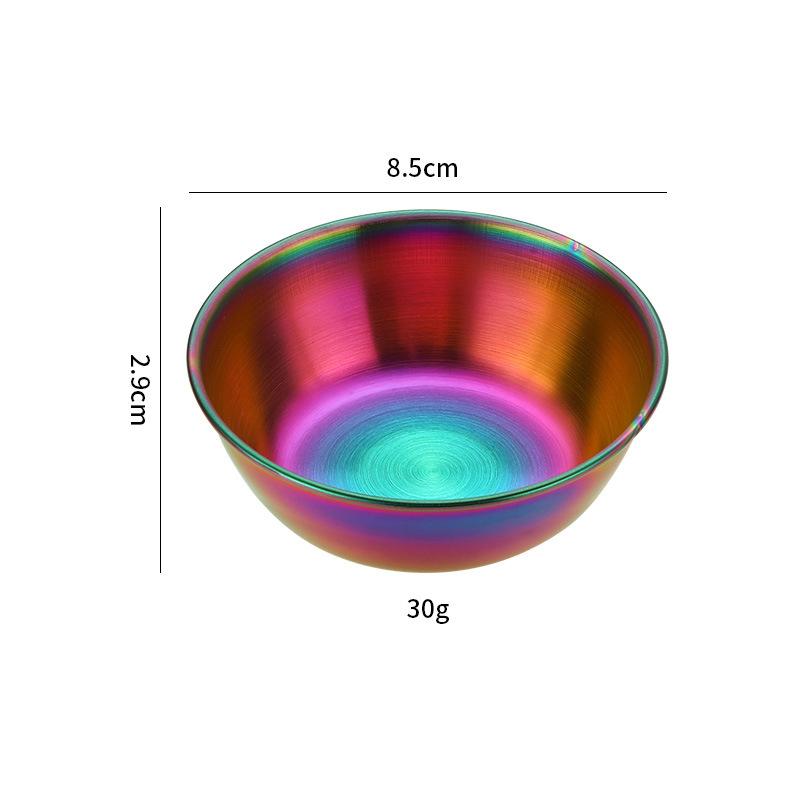 Stainless Steel Sauce Dish Spoon Set Stackable Food Safe Dipping Plate for Kitchen Dinner Party BBQ Sushi Tableware