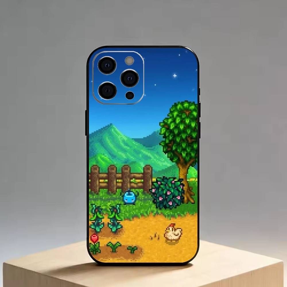 Stardew Valley   Phone Case For iPhone 17,16,15,14,13,12,11 Plus,Pro Max,XS,Soft Silicone Black Cover