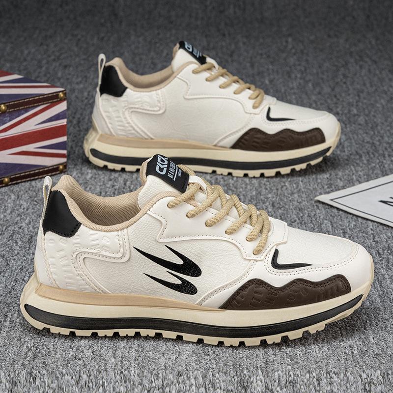 The New Spring Pattern Machine Is Spliced with Fashionable and Versatile Athleisure Men's Shoes, with a Thick-sole, Heightened, Non-slip and Wear-res