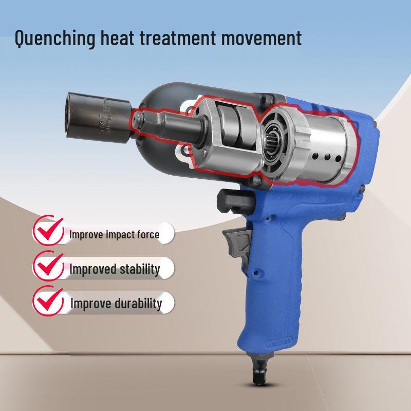 Gaobao 1/2" Industrial Pneumatic Wrench - High Torque Trigger Square Drive Air Tool for Auto Repair