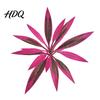 Pink And Purple Faux Flowers Large Realistic Artificial Fern Dragon's Blood Tree Plants with Green Foliage UV-resistant Ferns UV Resistant