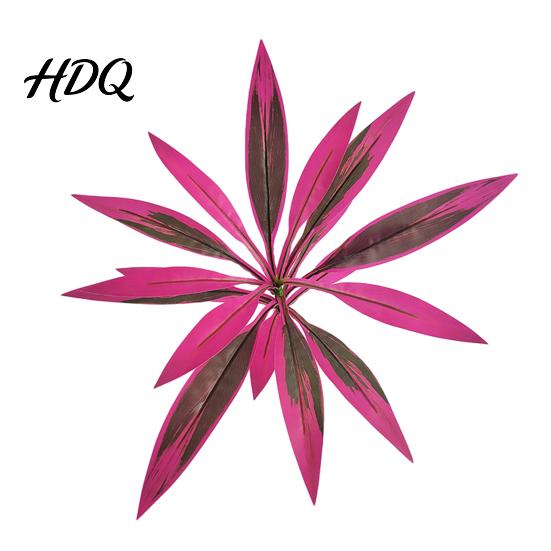 Pink And Purple Faux Flowers Large Realistic Artificial Fern Dragon's Blood Tree Plants with Green Foliage UV-resistant Ferns UV Resistant