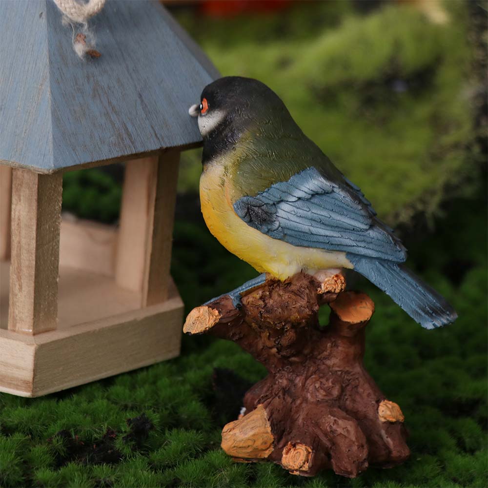 Vogelskulpturen Niedliche Miniatur-Vogelfigur Harz Vintage Kleines Tier Modell Handgefertigte Vogelstatue Heim Balkon Dekoration