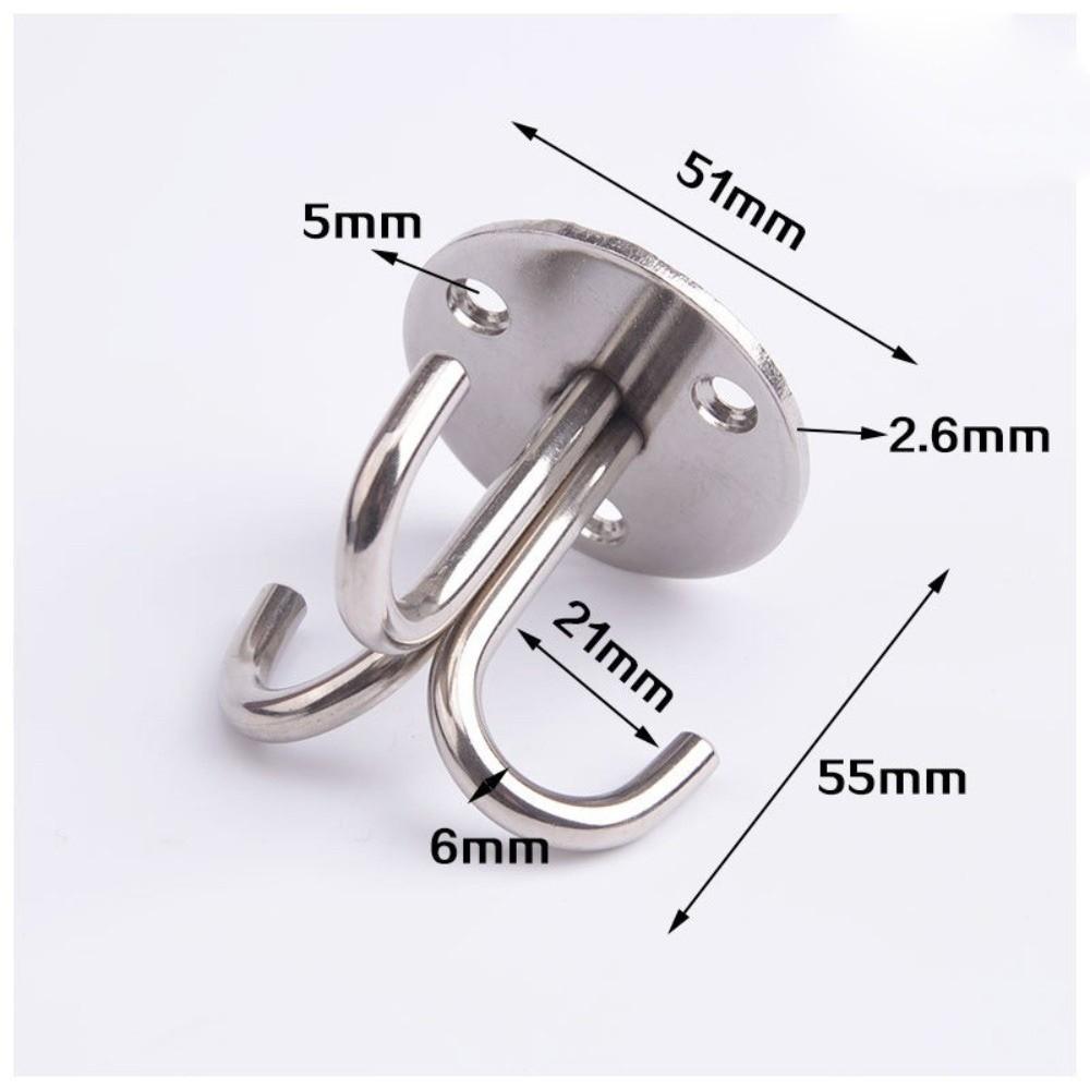 1PC Wall Hanging Bracket Stainless Steel Multi-Prong Fixed Hanger Under Cabinet Hanger For Hammock