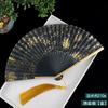 Fan Folding Fan Chinese Style Gold and Silver 6-Inch Women's Summer Foldable Chinese Ancient Style Japanese Style Classical Shooting Fan