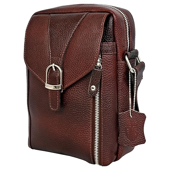 Leather Messenger Crossbody Sling Bag Shoulder Bag Travel Office Laptop Satchel Vintage Casual Business Work Outdoor Side Bag Gift for Men