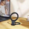 Alloy Folding Magnetic Desktop Phone Holder For Iphone 15 14 13 12 Pro Cell Phone Holder Double Ring For Magsafe Strong Magnetic