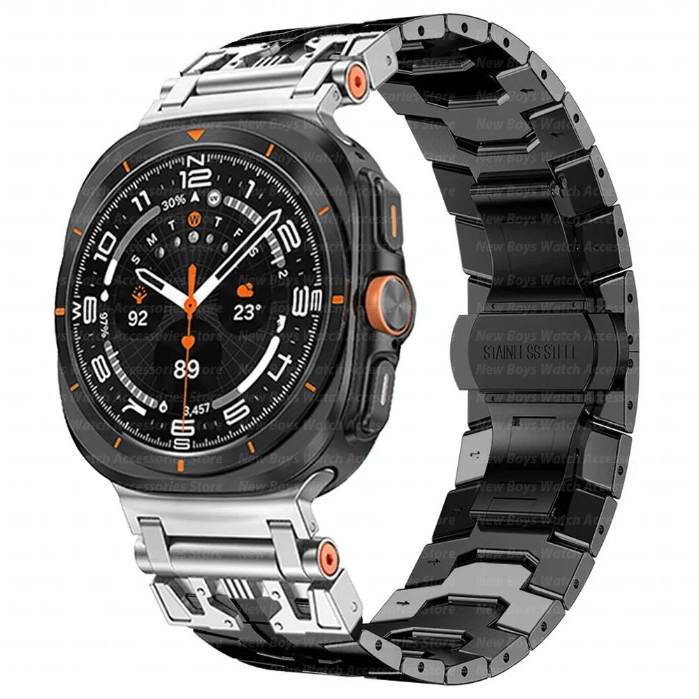 Stainless Steel Bracelet for Samsung Galaxy Watch Ultra 47mm Band for SAMSUNG 7 GALAXY ULTRA 47MM Men Business Strap Watchband